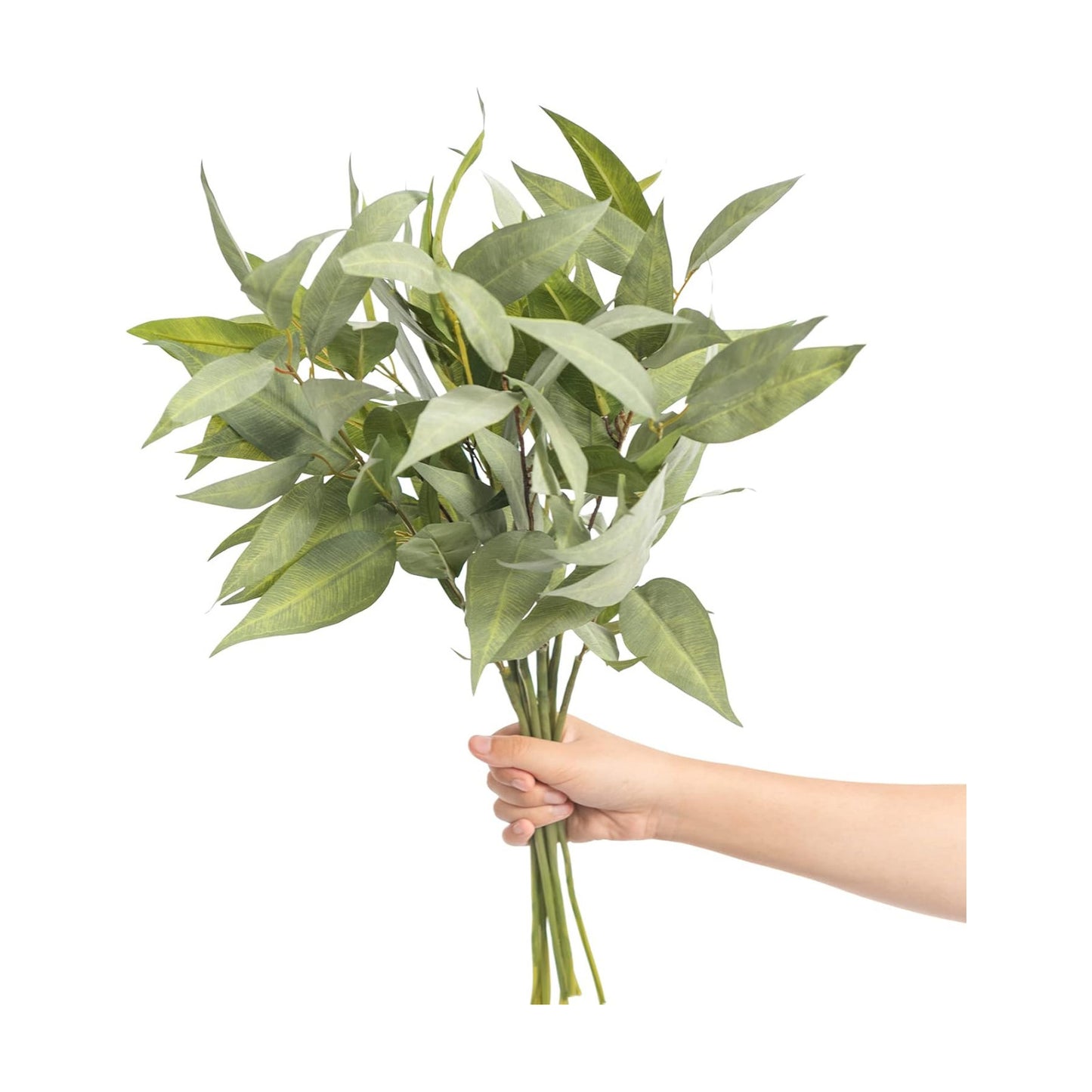 Artificial Plants Eucalyptus Leaves Branches / 17.7 Inch / Set of 10