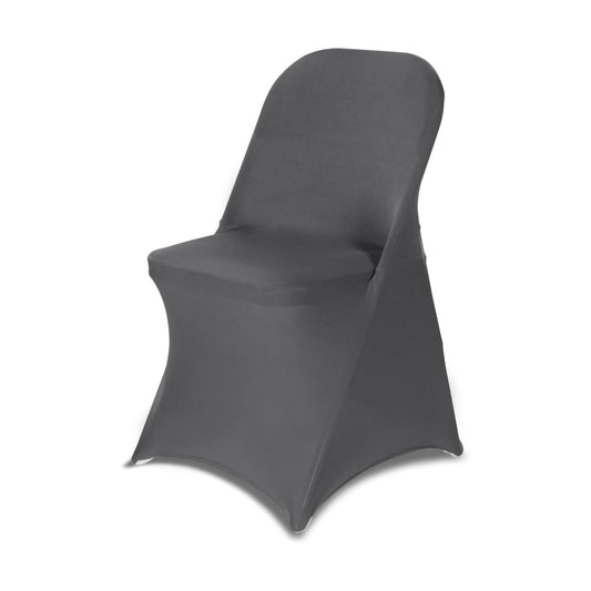HAINARverS Folding Chair Covers for Wedding, 10pcs Gray