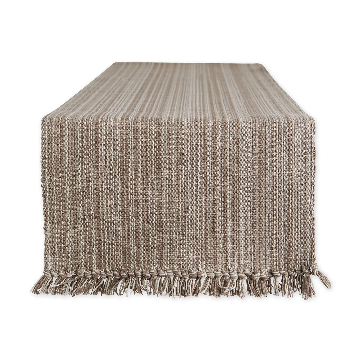 DII Variegated Tabletop Collection, Table Runner, 13x72, Mushroom