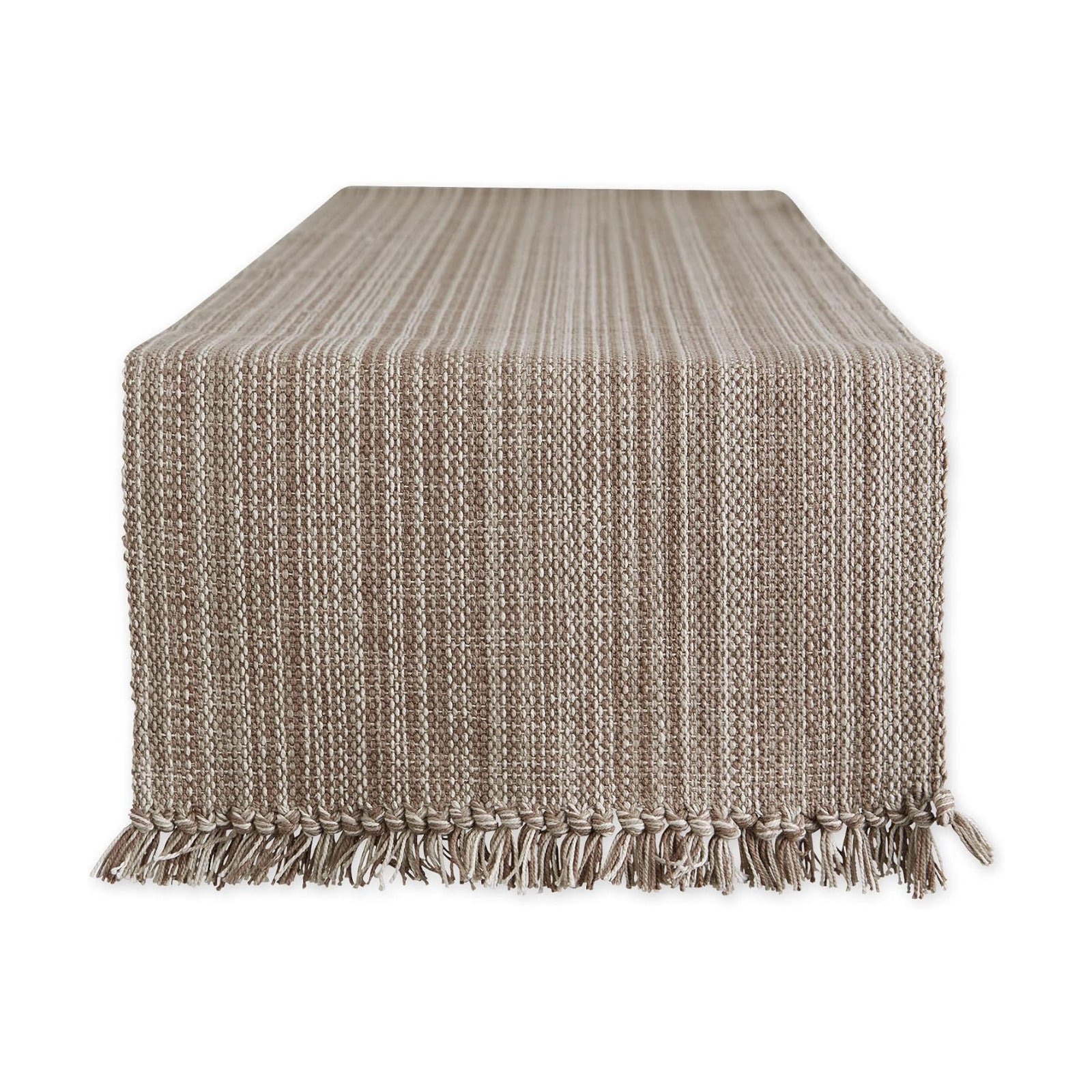 DII Variegated Tabletop Collection, Table Runner, 13x72, Mushroom