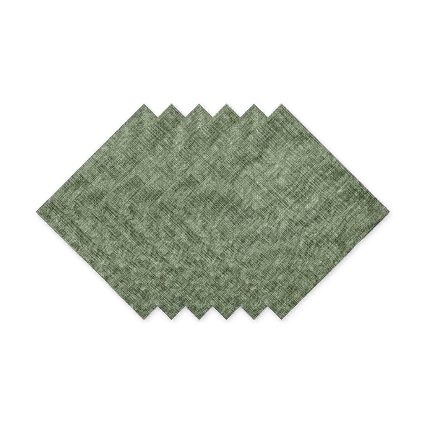 DII Variegated Tabletop Collection, Napkin Set, 20x20, Artichoke Green, 6 Piece