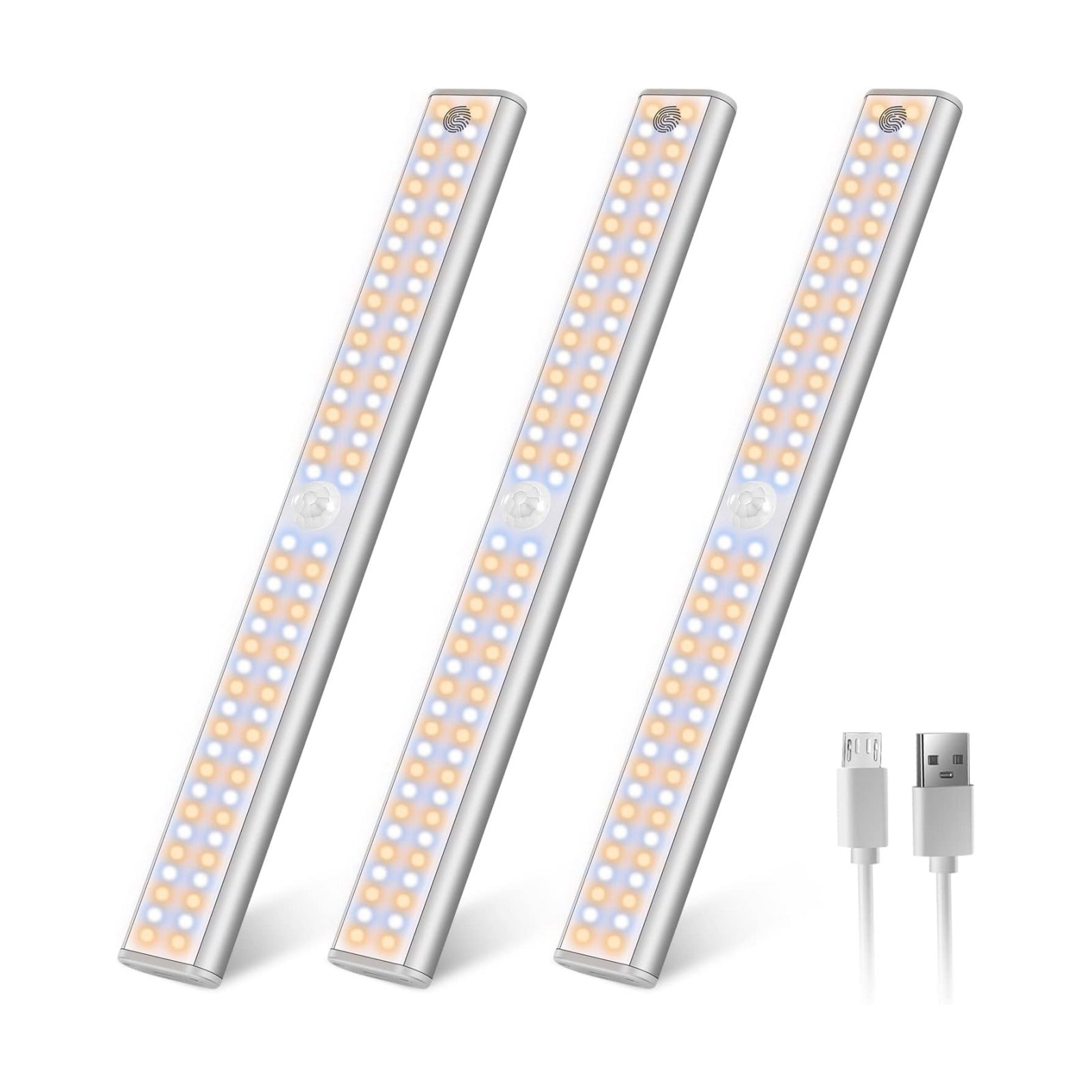 Wireless Motion Sensor Light Indoor, 80 LED Dimmable Closet Lights Rechargeable Under Cabinet Lighting, Magnetic