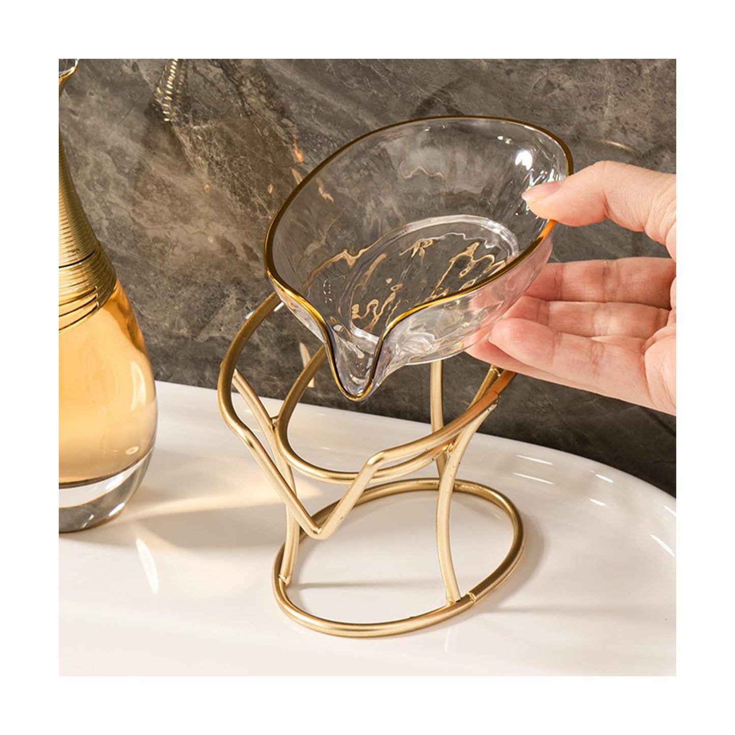 Decorative Bathroom Soap Tray / Transparent