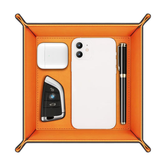 Valet Tray Desktop Storage Organizer / Orange