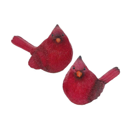 Cardinal Figurines Cardinal Bird Statue Figures / Red / Set of 2
