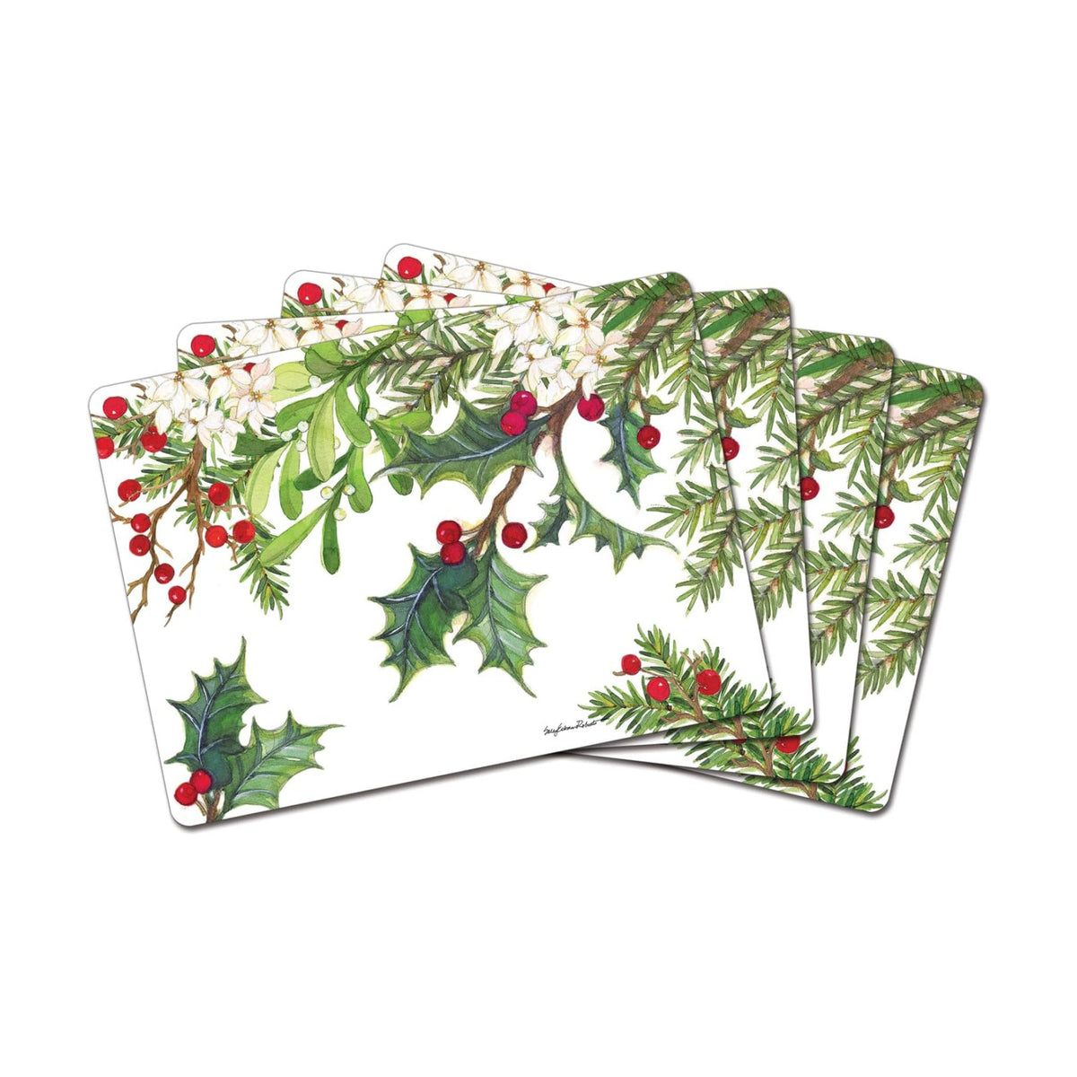 Balsam & Berries Boxed Set of 4 Premium Hardboard Placemats