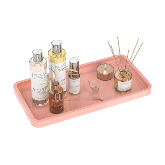 Perfume Small Decorative Tray / Pink / 11.8 x 6.1 x 0.8