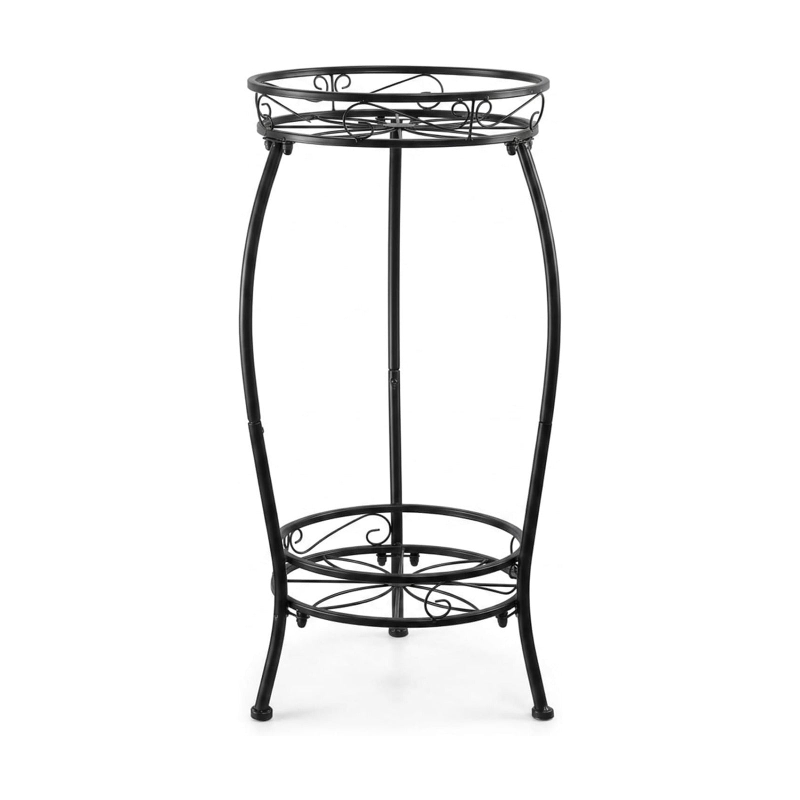 Plant Stand Indoor Outdoor 27.1'', 2 Tier Tall Metal Plant Stands, Heavy Duty Rustproof Corner Flower Potted Rack for