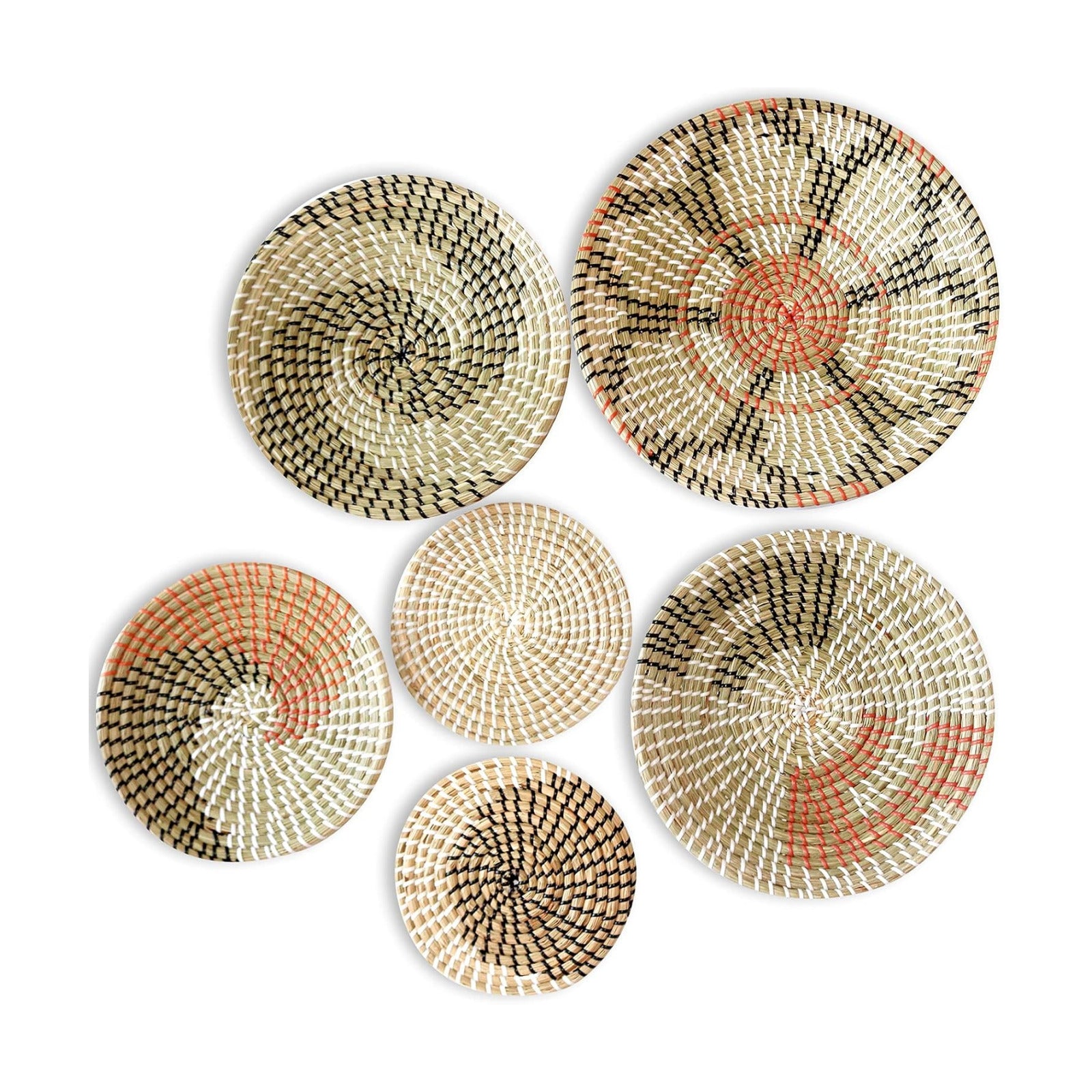 Boho Wall Basket Decor / Modern Classics / Set of 6