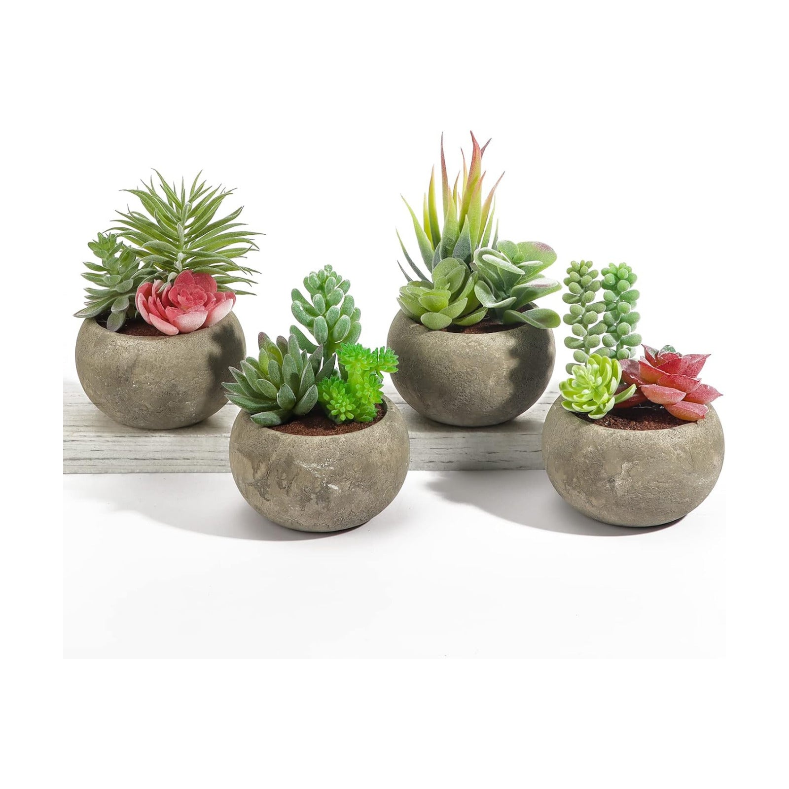 Succulents Plants Artificial / Type2 / Set of 4