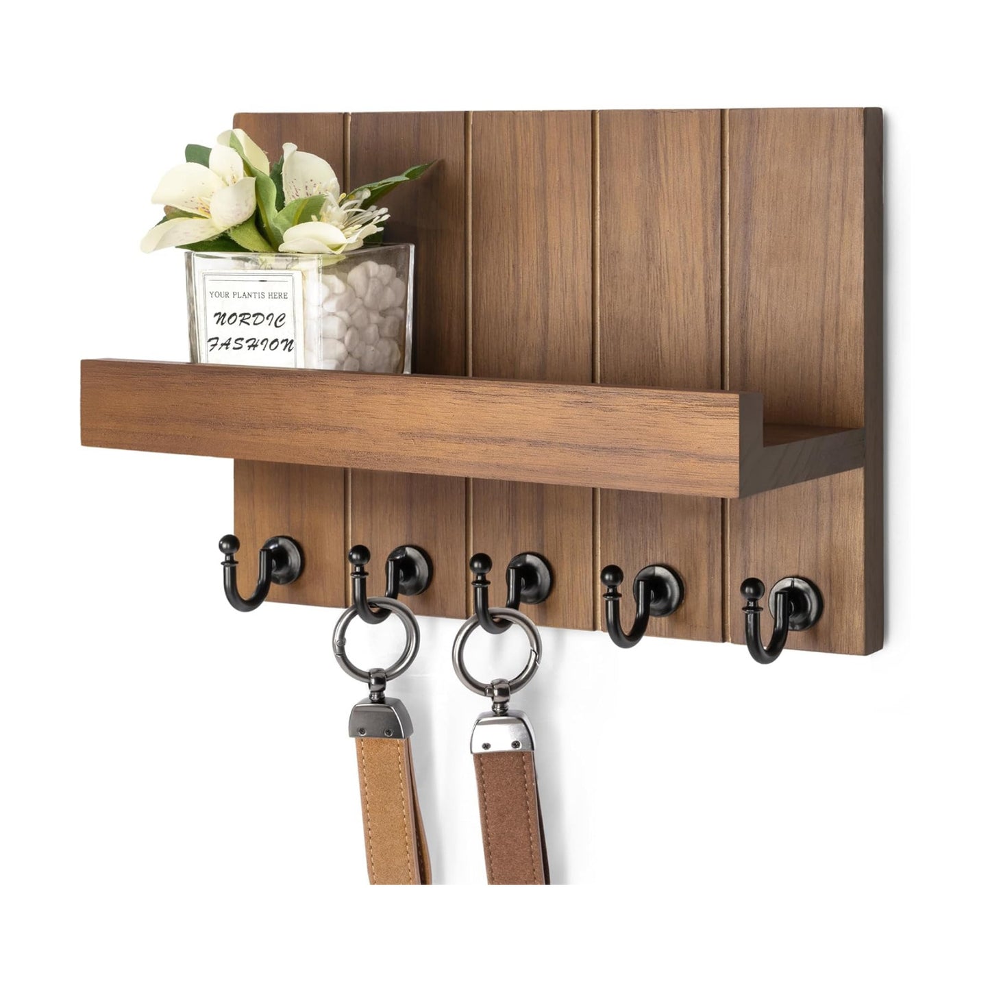Rustic Key Holder / Brown / 10 Inch