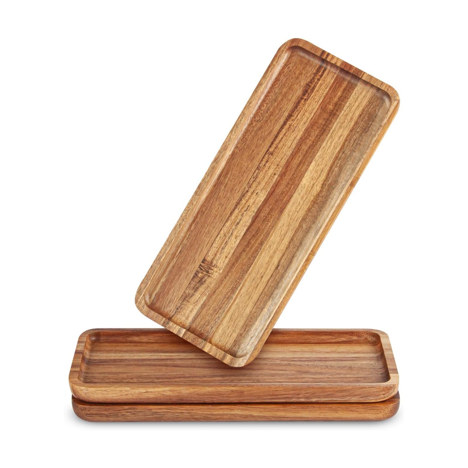 Acacia Wood Serving Trays / 11.8 "* / 11.8 x 5.1 / Set of 3