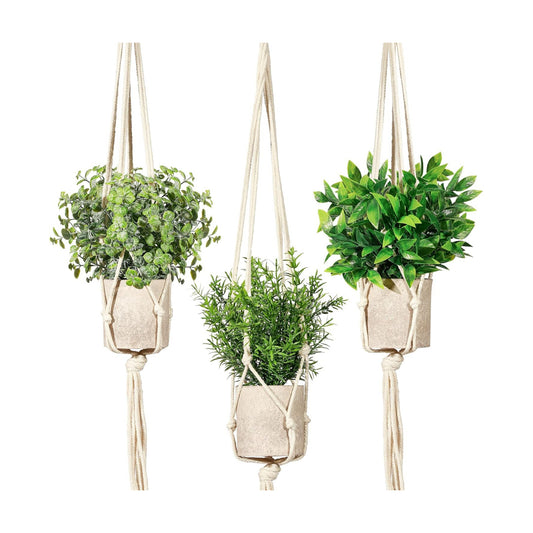 Artificial Plants Mini Fake Hanging / Eucalyptusgreen / Set of 3