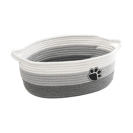 Small Woven Baskets for Organizing Rope Storage Basket / Grey-white