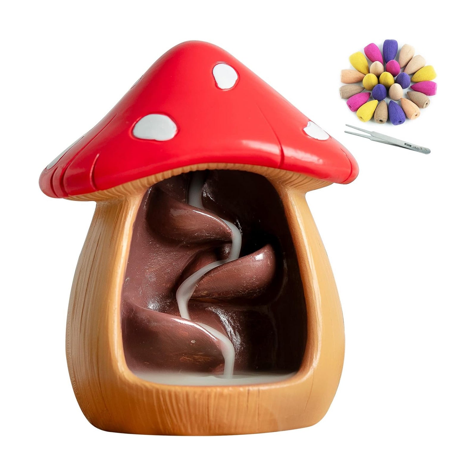 Mushroom Incense Holder / 60 Incense Cones