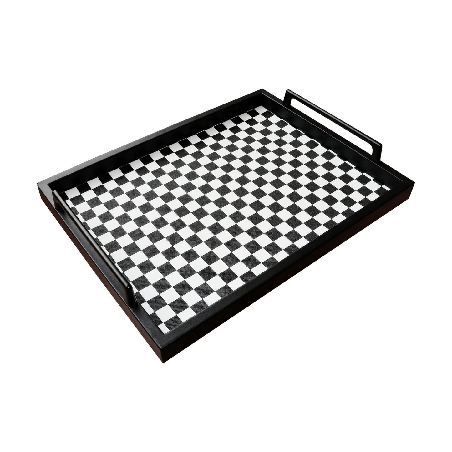 Food Service Tray / Black/white Checkerboard / 16.5 x 12.6