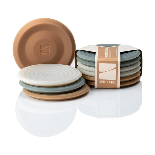Extra Thick Silicone Coasters Waterproof Anti-Stain Heat-Safe / Joshua Tree / Set of 6