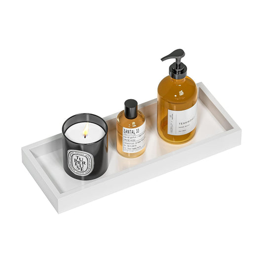 Dresser Top Perfume Tray / 11.3 x 4.4 x 1.1 / White