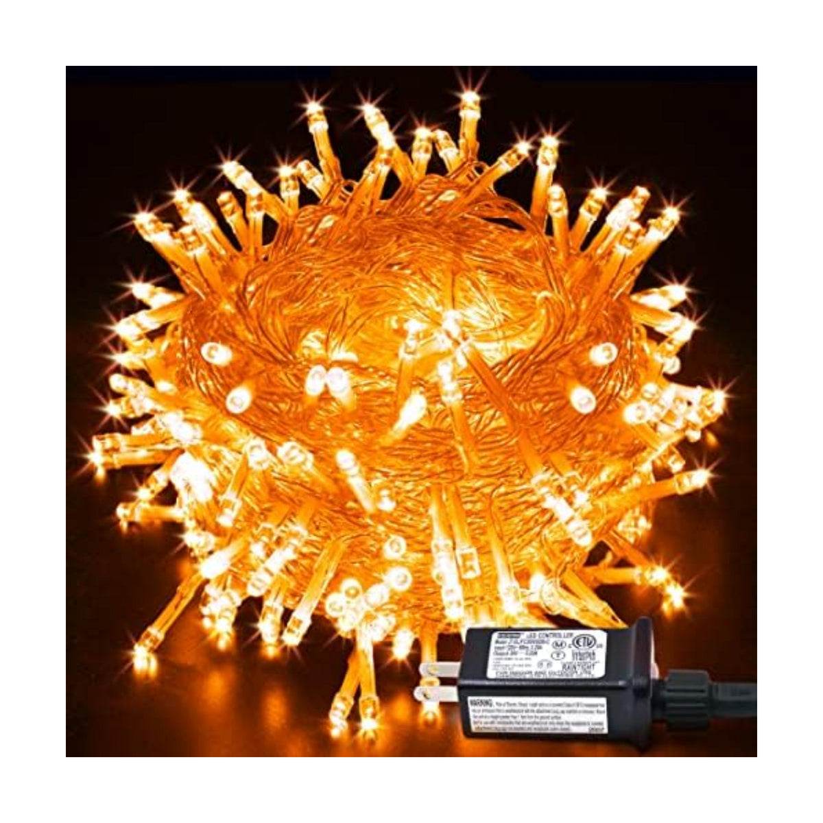 JMEXSUSS Connectable 100 LED Orange Halloween Lights Indoor Fall Lights