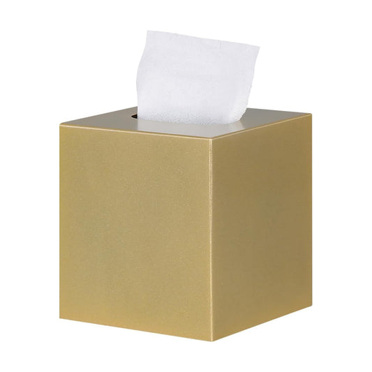 Modern Facial Tissue Holder / Gold