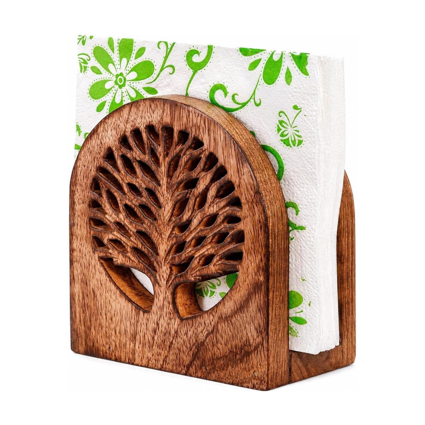 Wooden Upright Napkin Holders / White