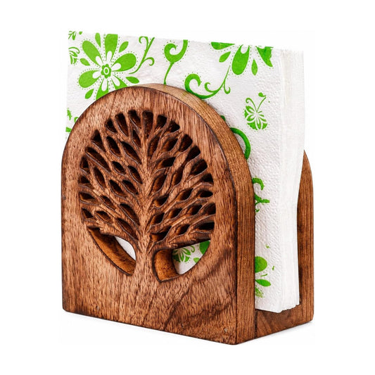 Wooden Upright Napkin Holders / White
