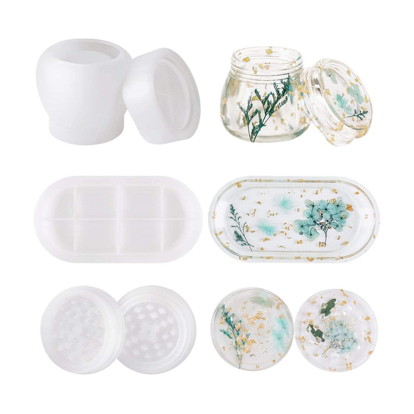 Pudding Jar / Including Rolling Tray / Small Tray Mold Set / Set of 3