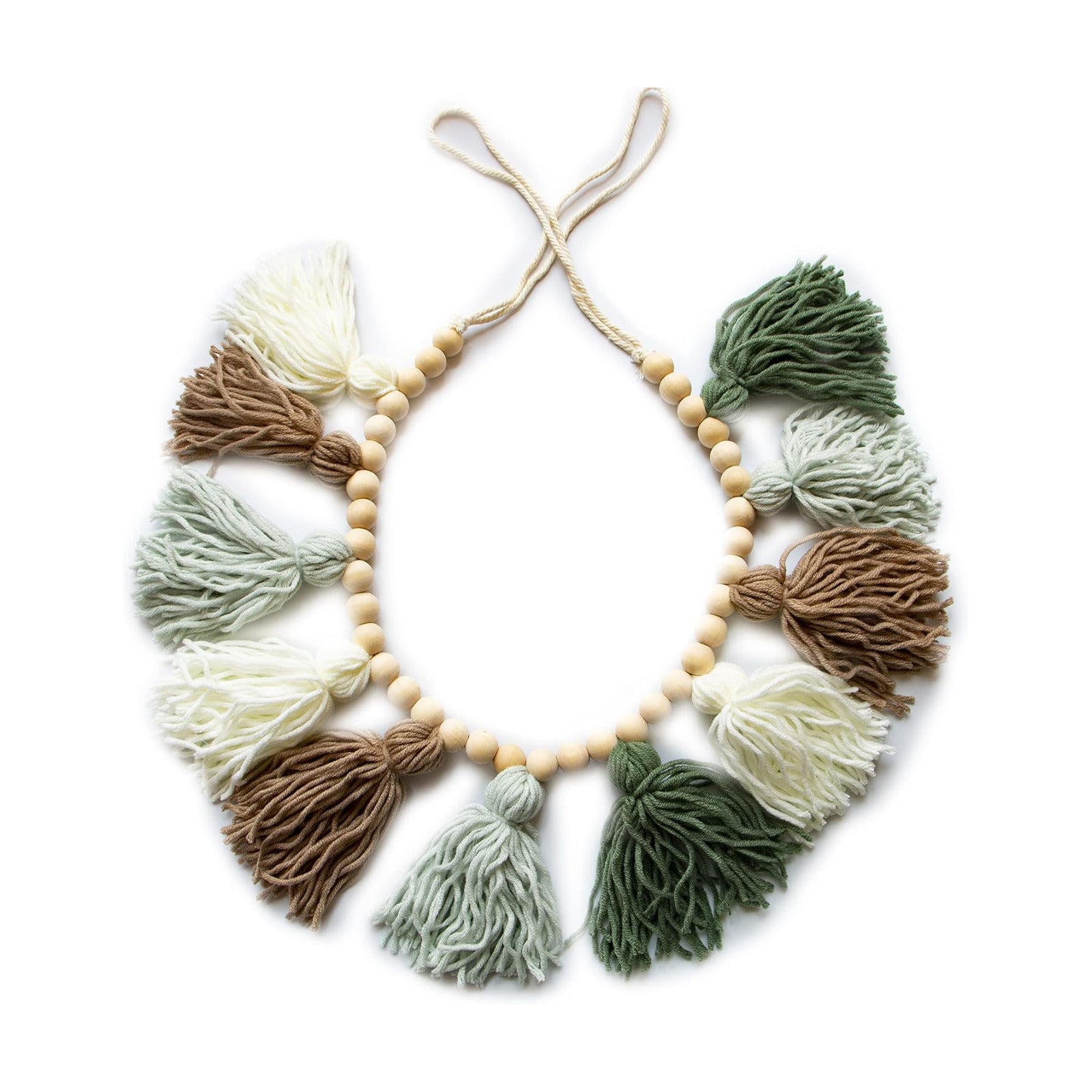 Boho Tassel Garland / 36 Inch / Green