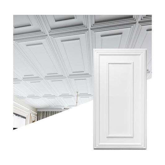 Drop Ceiling Tiles / 24 x 48 / White / Set of 12