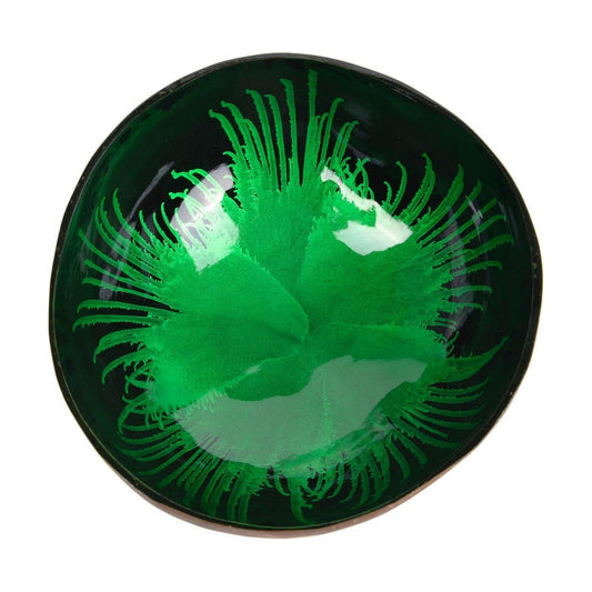 Natural Coconut Bowl / Feather Green