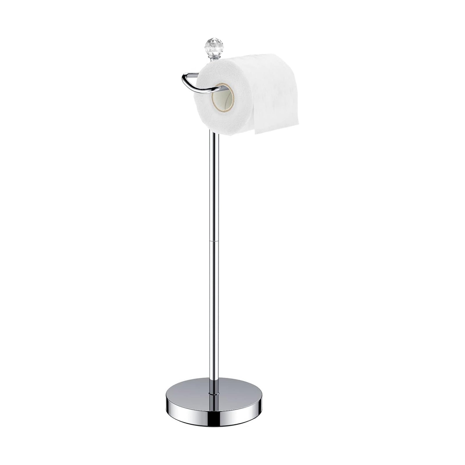 ROLABAM Toilet Paper Holder Stand (with Reserve Function) Free Standing Toilet Paper Holder for Bathroom Total Height