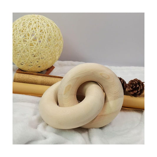 Wood Chain Link Decor Knot Decor / Wood Color