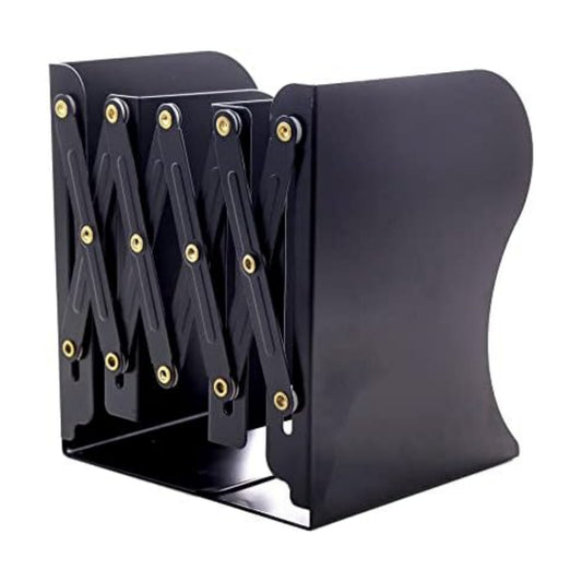 Adjustable Bookends Metal Book Ends for Heavy Book Holder Heavy Duty Bookends Nonskid / Simple Black