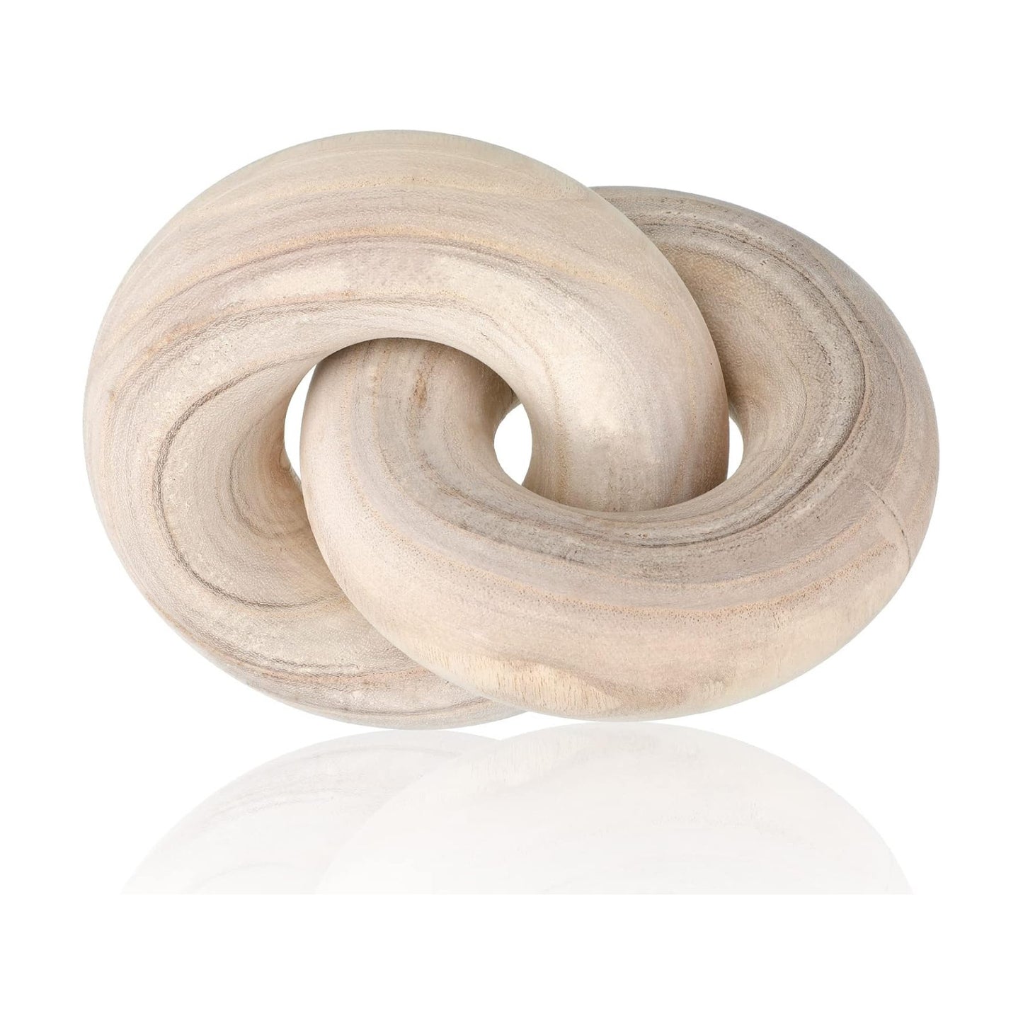2 Link Chain Link Decor Coffee Table Wooden Knot Decor Hand Carved Modern Farmhouse Ornament / Wood