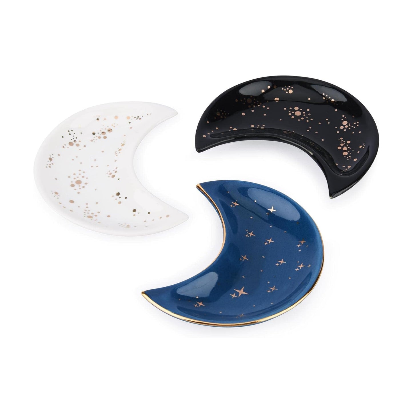 Moon Shape Jewelry Tray / Set of 3