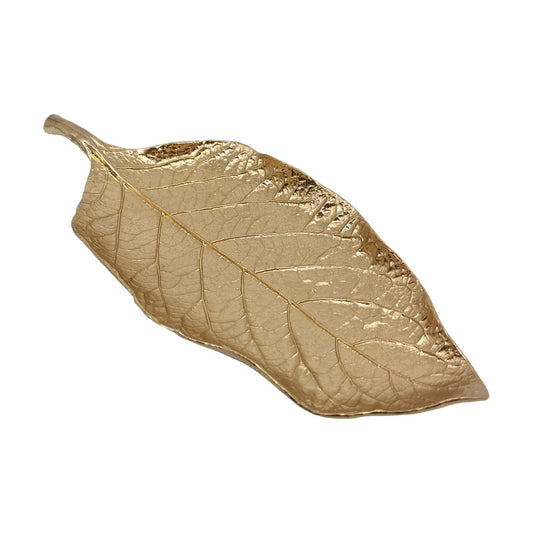 Metal Trinket Dish Leaf Shaped Ring Holder Jewelry Organizer Vanity Dish Tray / Single Mango Leaf