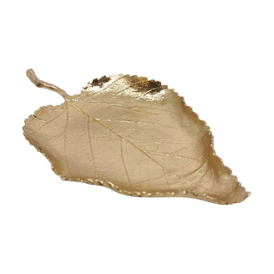 Metal Trinket Dish Leaf Shaped Ring Holder Jewelry Organizer Vanity Dish Tray / Single Mulberry Leaf