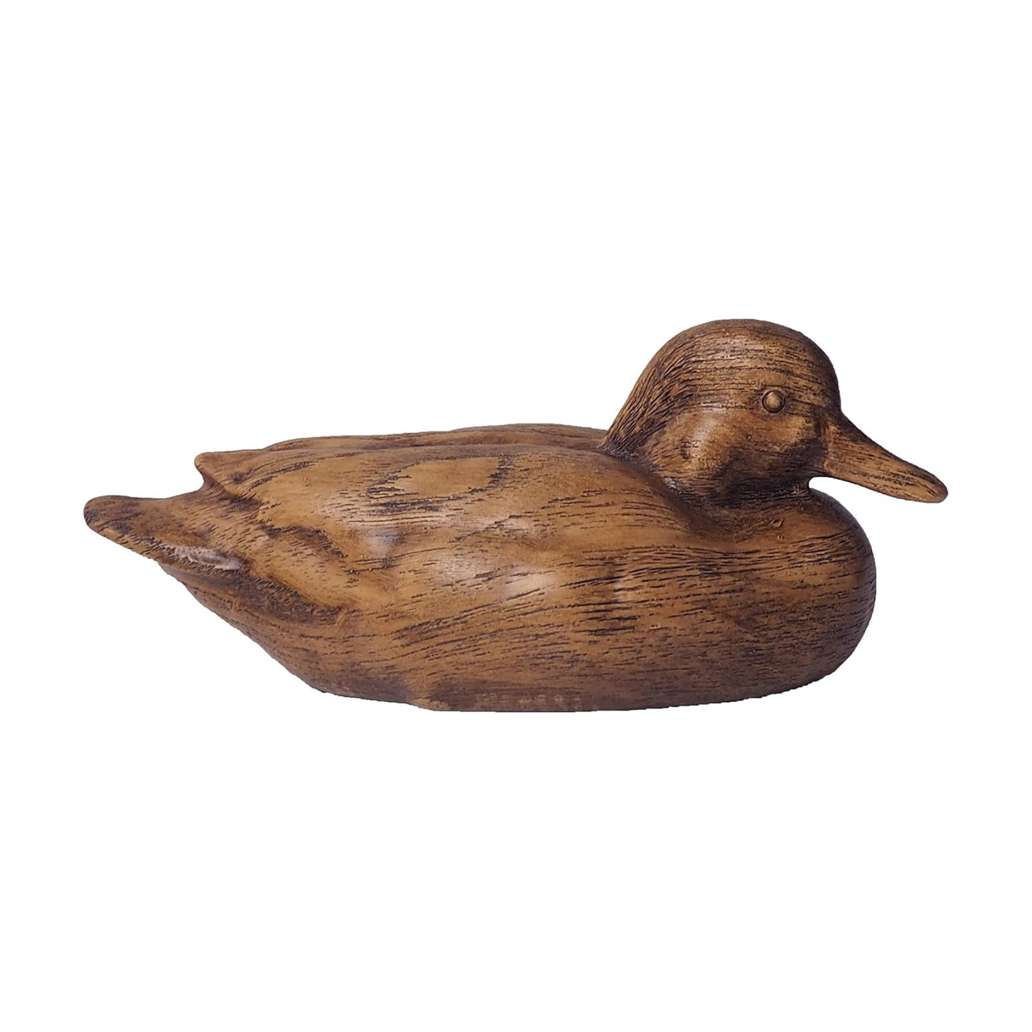 Wooden Texture Duck Home Decor Statue Rustic Home Decorations / Brown