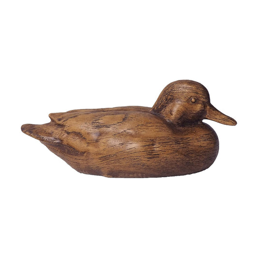 Wooden Texture Duck Home Decor Statue Rustic Home Decorations / Brown