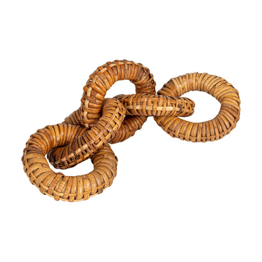 Rattan Wrapped Mango Wood Chain