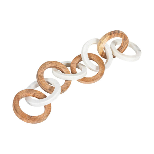 Acacia Wood and Marble Chain
