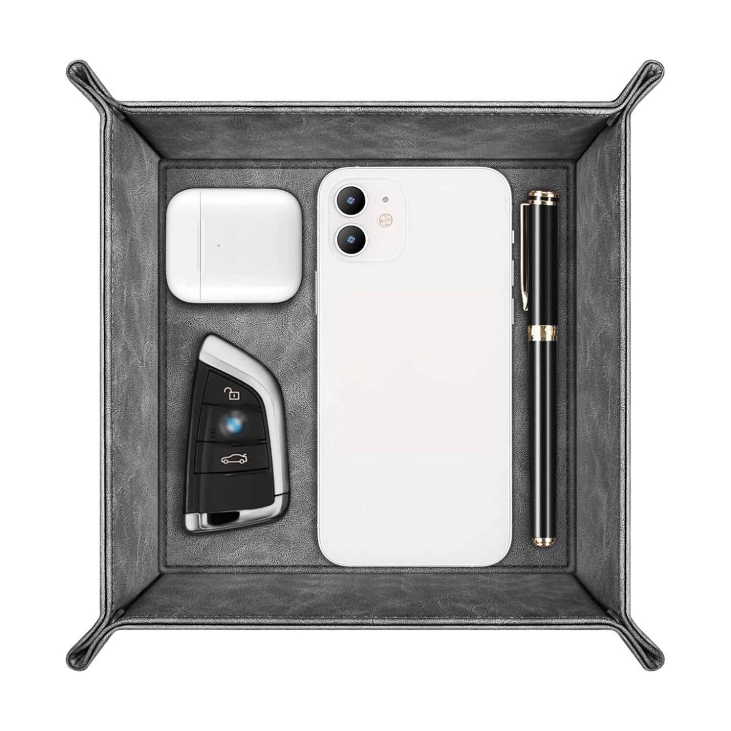 Valet Tray Desktop Storage Organizer / Gray