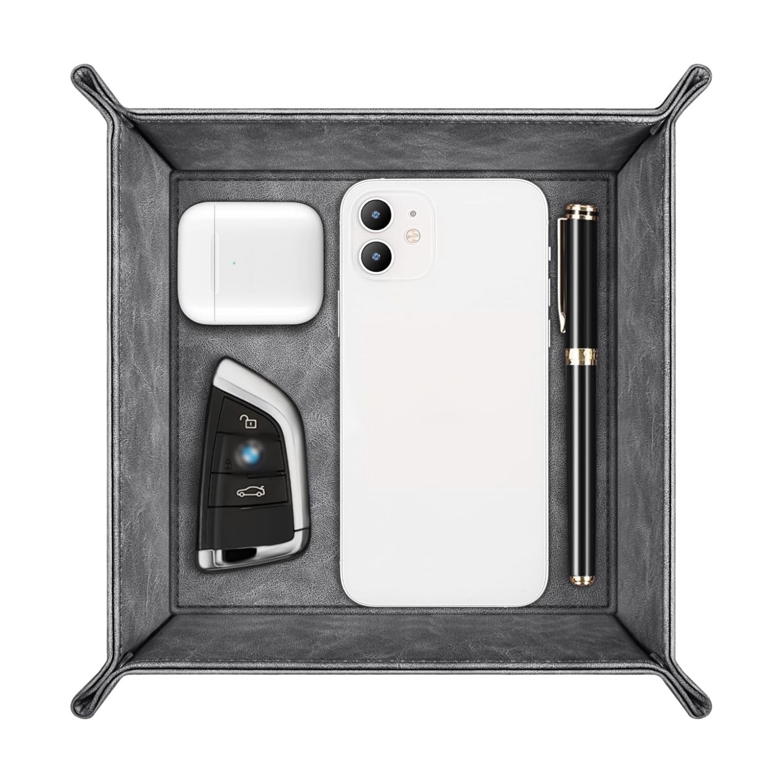 Valet Tray Desktop Storage Organizer / Gray
