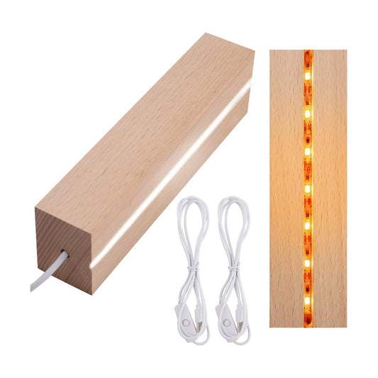 Warm/ Light / 2-Piece LED Lights Display Stand / White
