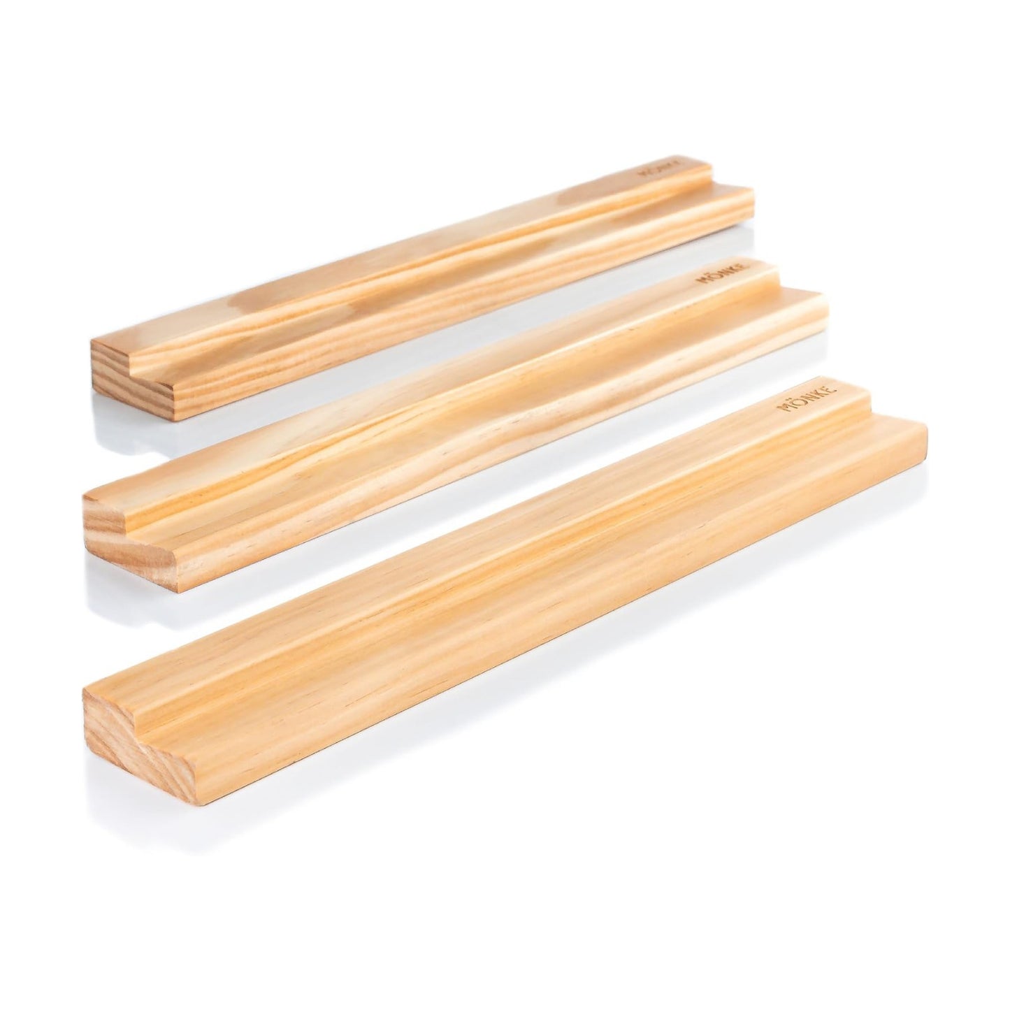 Vinyl Record Shelf - 3 Display Ledges Made of Solid Wood -A Wall Mount for Your Favorite or Now-Playing Records -This