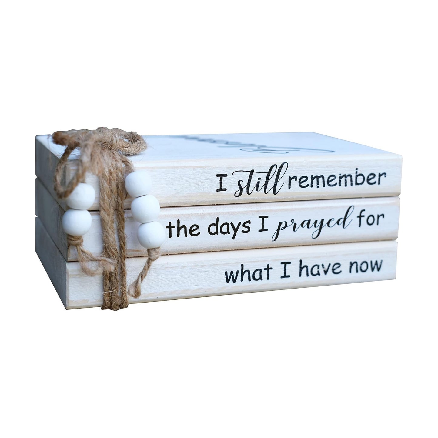 Wooden Decorative Books Stack / Prayed