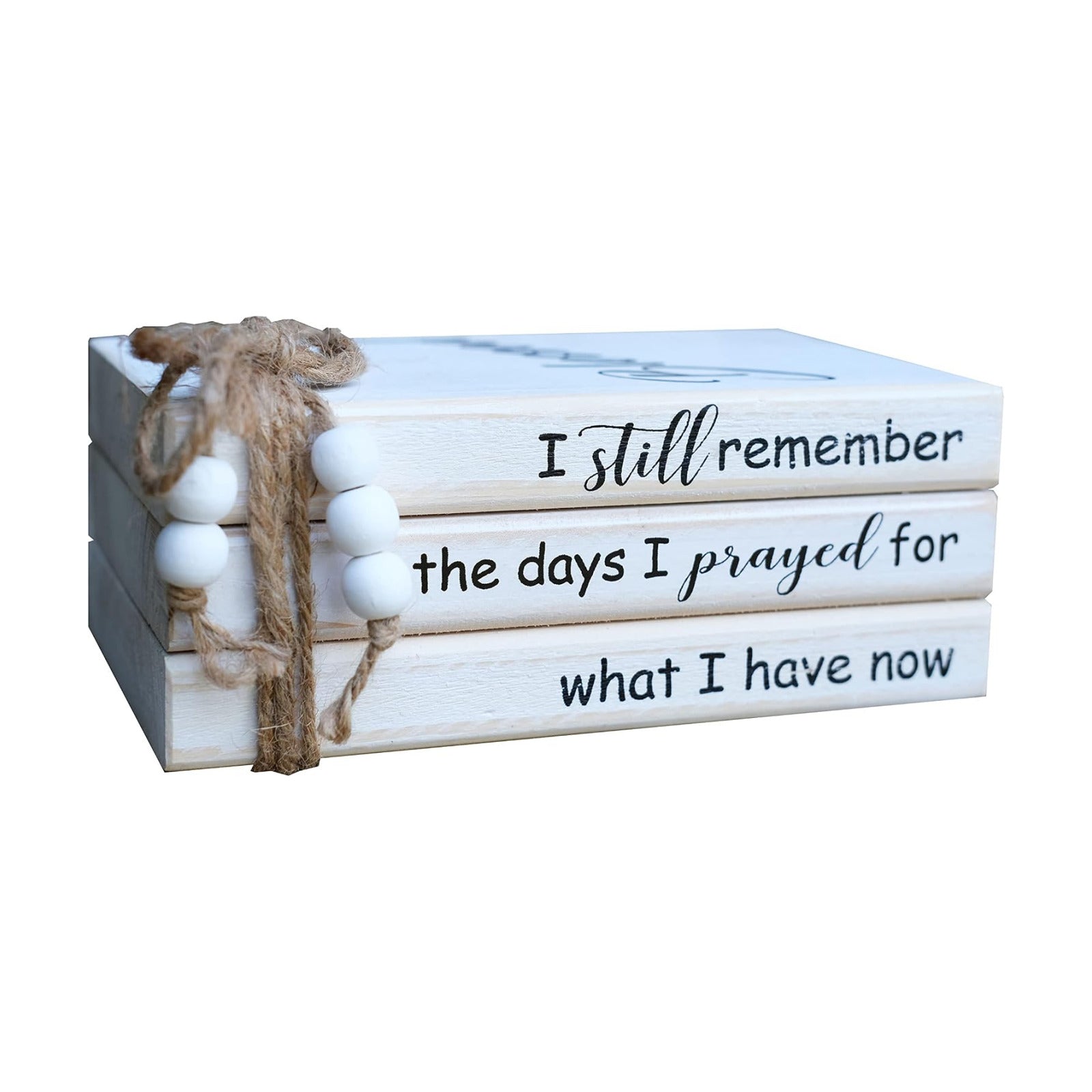 Wooden Decorative Books Stack / Prayed