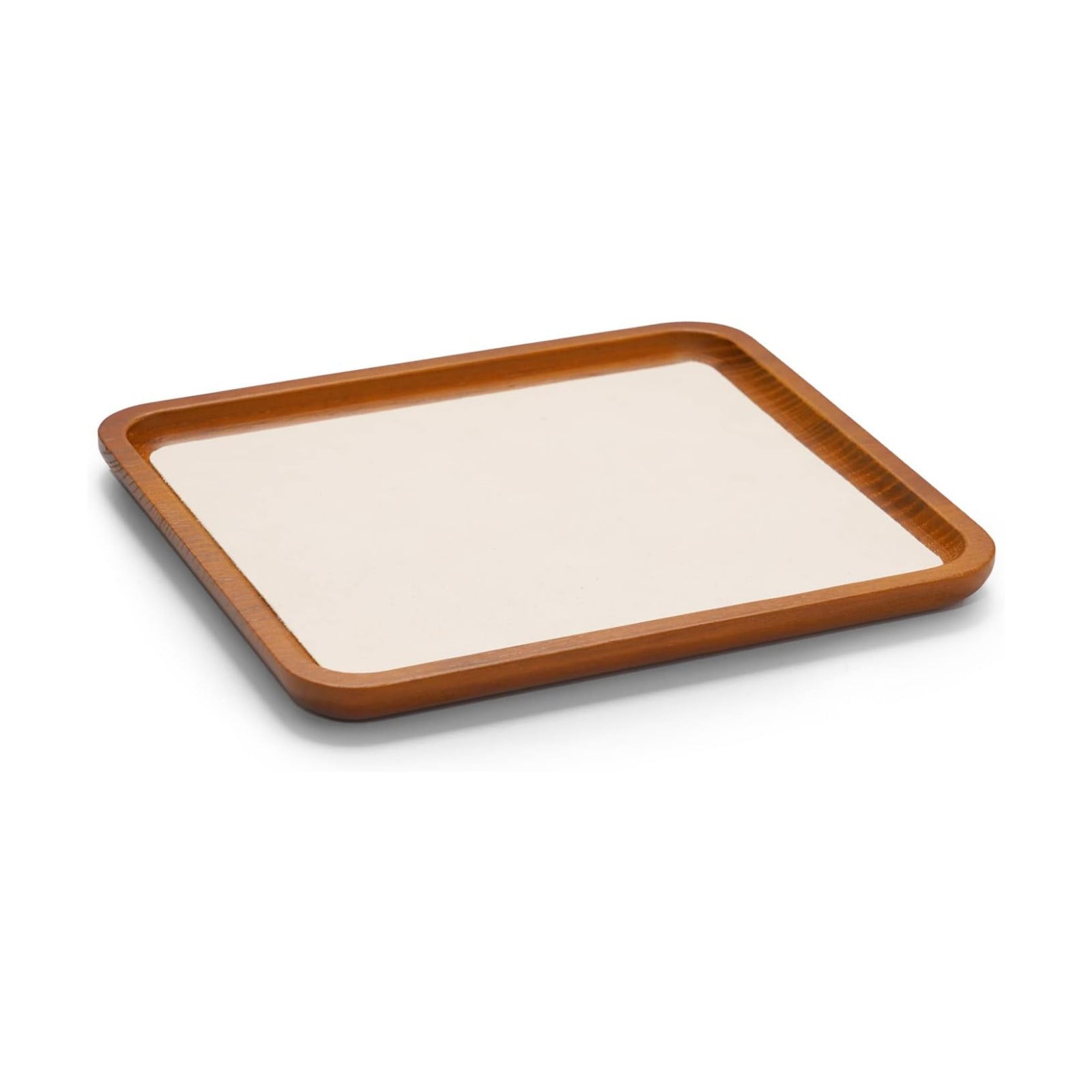 Solid Wood Jewelry Tray Jewelry Display Holder Showcase Jewelry / 13.78 x 9.45 x 0.59 / Creamy-white