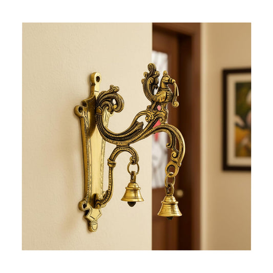 Brass Wall Bracket Wall Hanger for Hanging Diya Lamp / 8.5" Inches