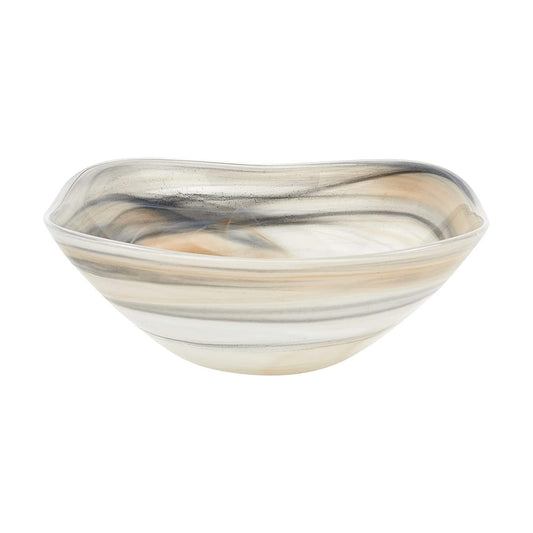 Taupe Alabaster Glass 10" Bowl / Set of 10